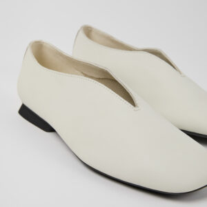 Casi Myra White Leather Women's Shoes.
