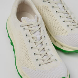 Camper x SUNNEI - PELOTISSIMA White and Green Textile Sneakers for Women.