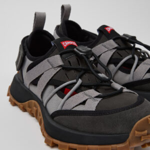 Drift Trail VIBRAM Gray Recycled PET and Nubuck Sneakers for Women.