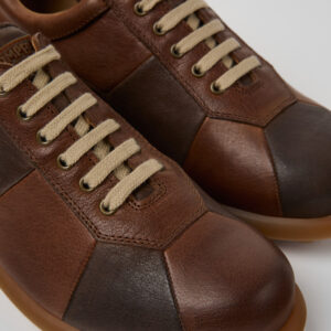 Twins Brown Leather Shoes for Women.