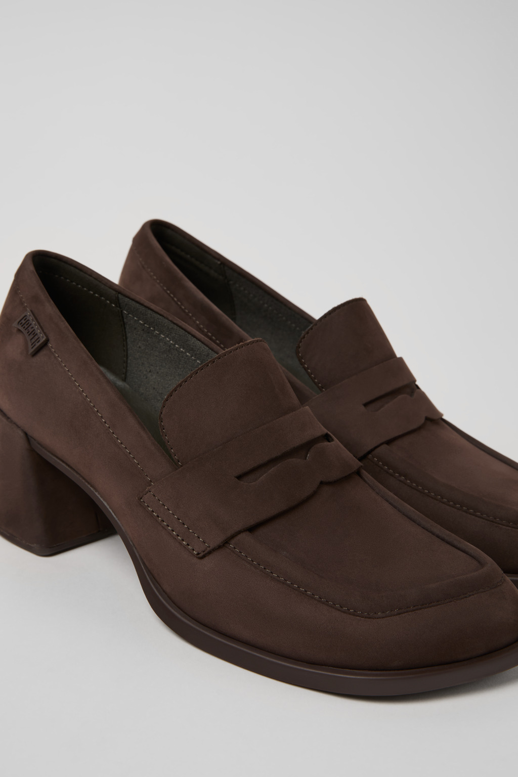 Kora Brown Nubuck Moccasins for Women.