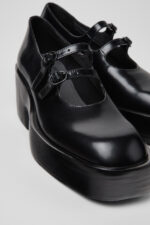 Billie Black Leather Moccasins for Women.