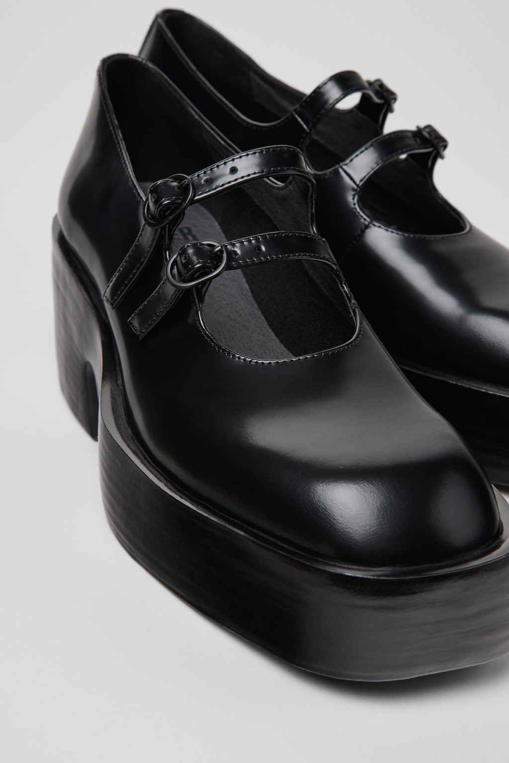 Billie Black Leather Moccasins for Women.