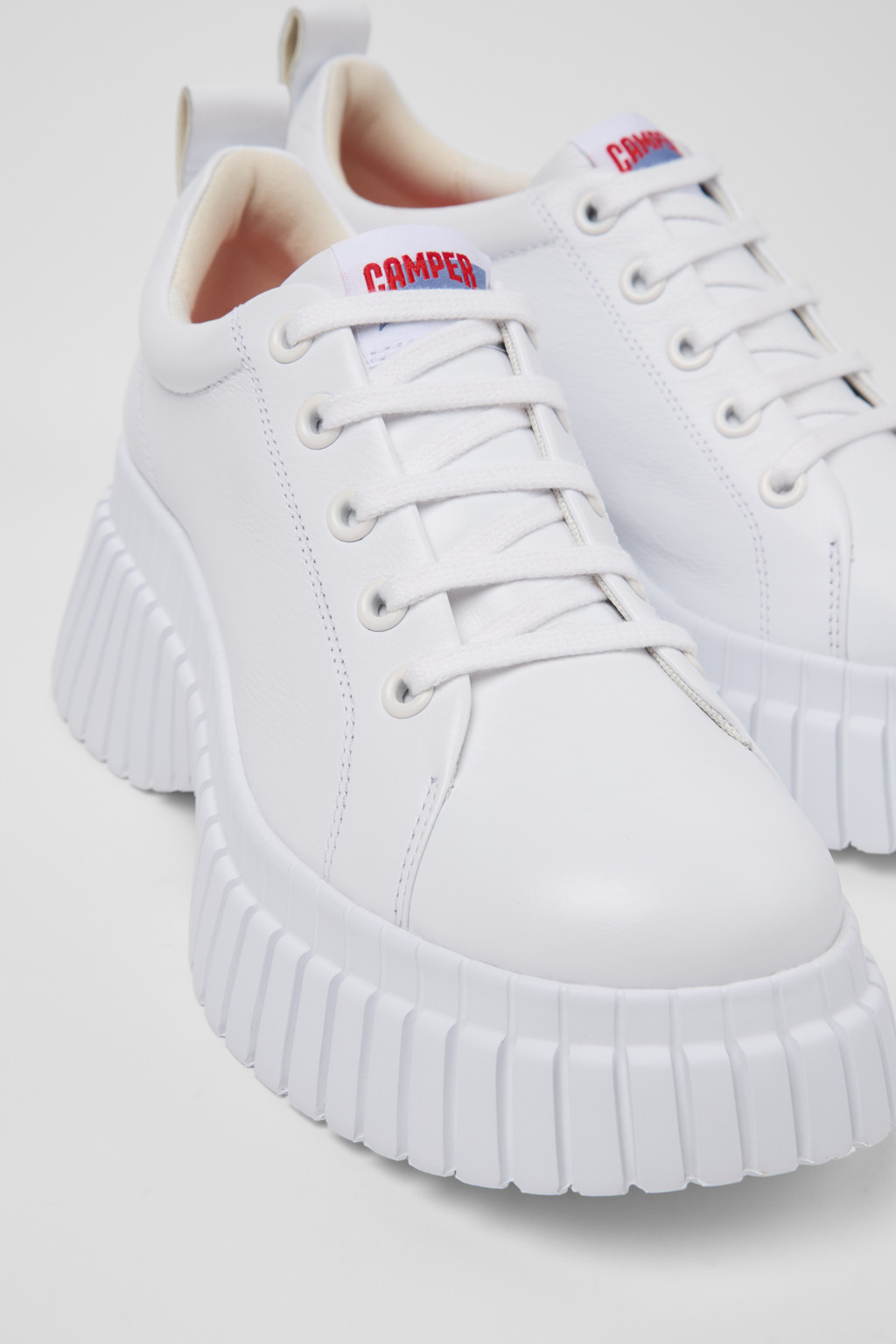 Pix BCN White Leather Shoes for Women.