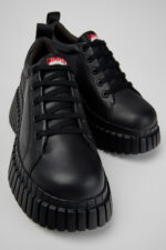 Pix BCN Black Leather Shoes for Women.