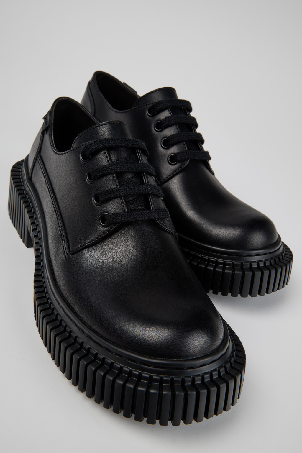 Pix Berlin Black Leather Shoes for Women.