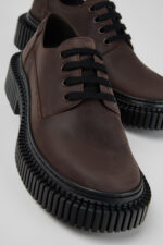 Pix Berlin Brown Nubuck Shoes for Women.