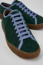 Peu Terreno Green Nubuck and Leather Shoes for Women.
