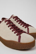 Peu Terreno Beige Suede and Leather Shoes for Women.