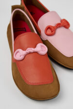 Twins Multicolor Nubuck and Leather Ballerina for Women.