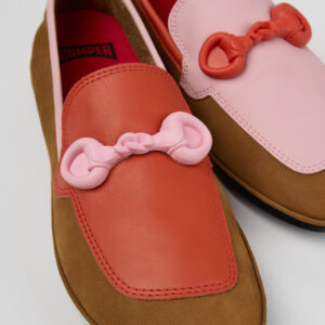 Twins Multicolor Nubuck and Leather Ballerina for Women.