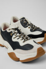Twins White Leather Sneakers for Women.