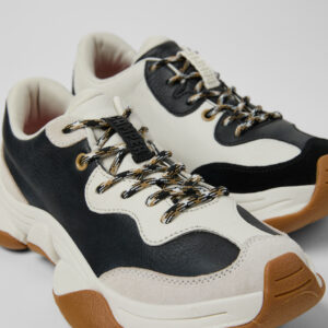 Twins White Leather Sneakers for Women.