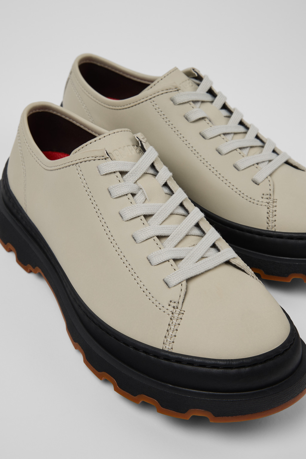 Brutus+ Gray Leather Shoes for Women.