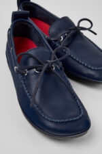 Right Nina Blue Leather Ballerinas for Women.