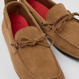 Right Nina Brown Nubuck Ballerinas for Women.