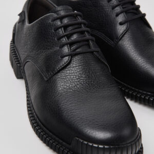 Pix Black Leather Shoes for Women.