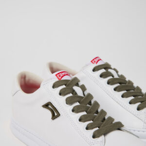 Runner White Leather Sneakers for Women.
