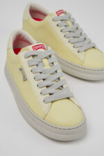 Runner Yellow Leather and Nubuck Sneakers for Women.