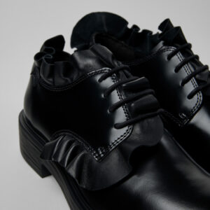 Dean Black Leather Shoes for Women.