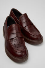 Twins Brown Leather Moccasins for Women.