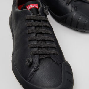 Peu Path+ Black Leather Sneakers for Women.