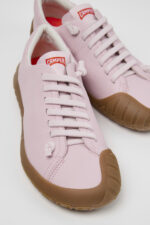 Peu Path+ Pink Leather Sneakers for Women.
