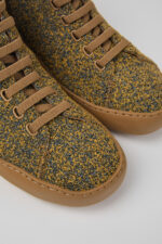 Peu Touring Brown-black textile ankle boots for men