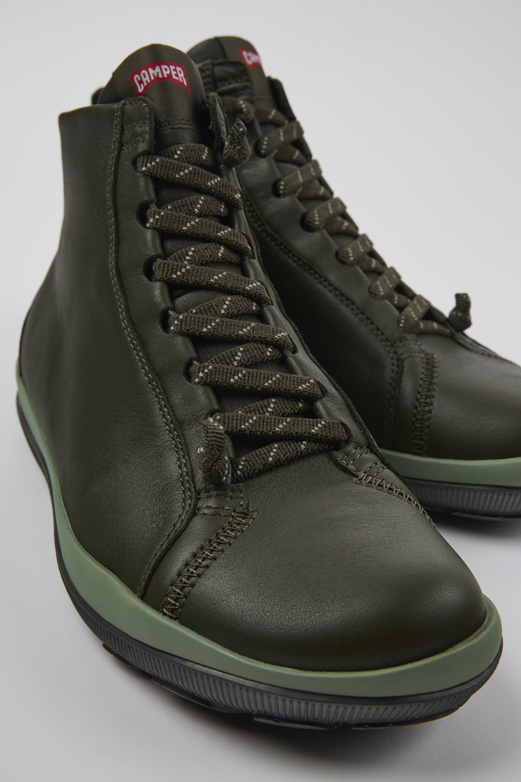 Peu Pista GORE-TEX Green leather ankle boots for men