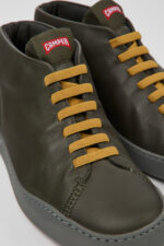 Peu Touring Green leather sneakers for men