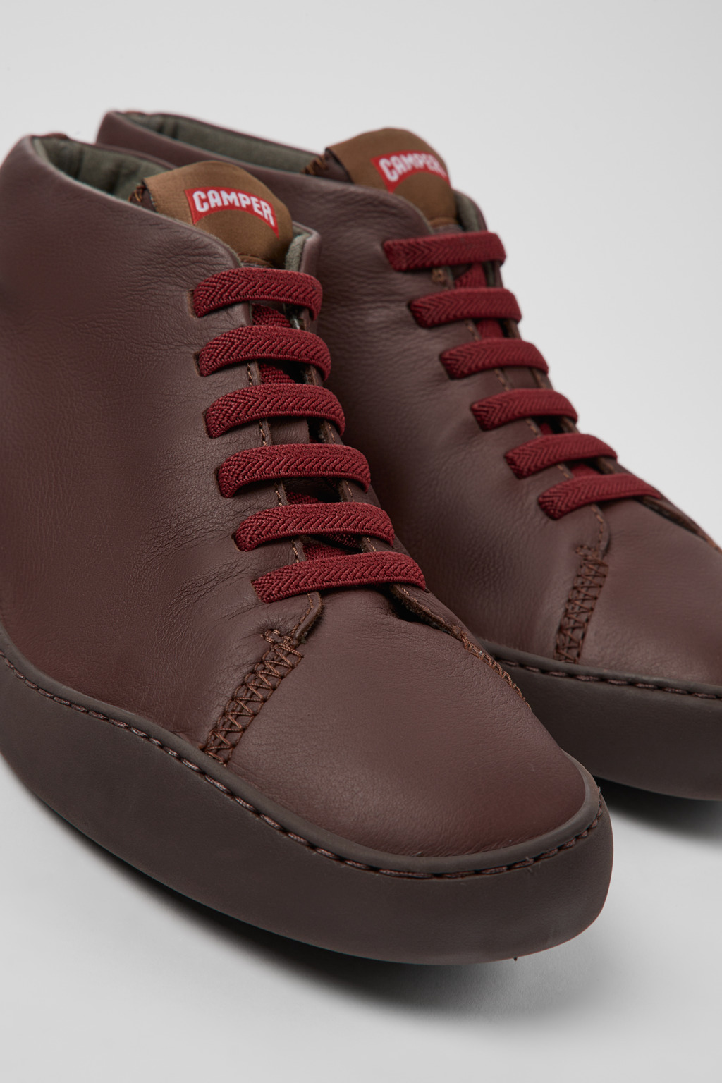 Peu Touring Brown leather sneakers for men
