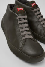 Peu Touring Green Leather Sneaker Boots for Men.