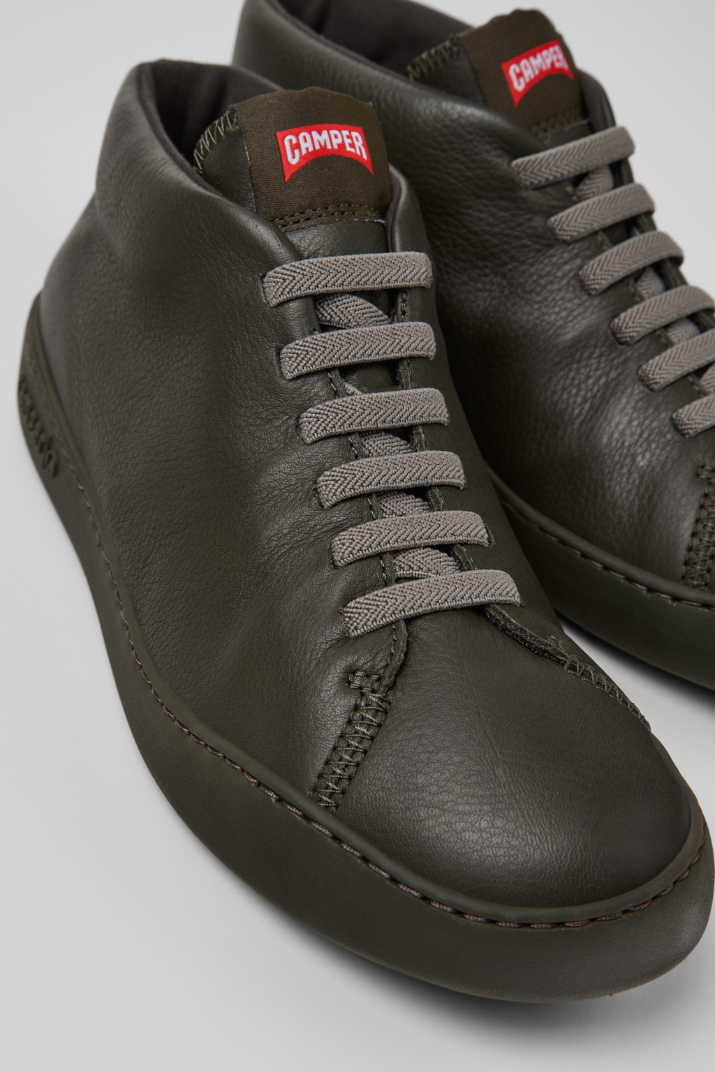 Peu Touring Green Leather Sneaker Boots for Men.