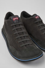 Beetle Gray textile and nubuck shoes for men