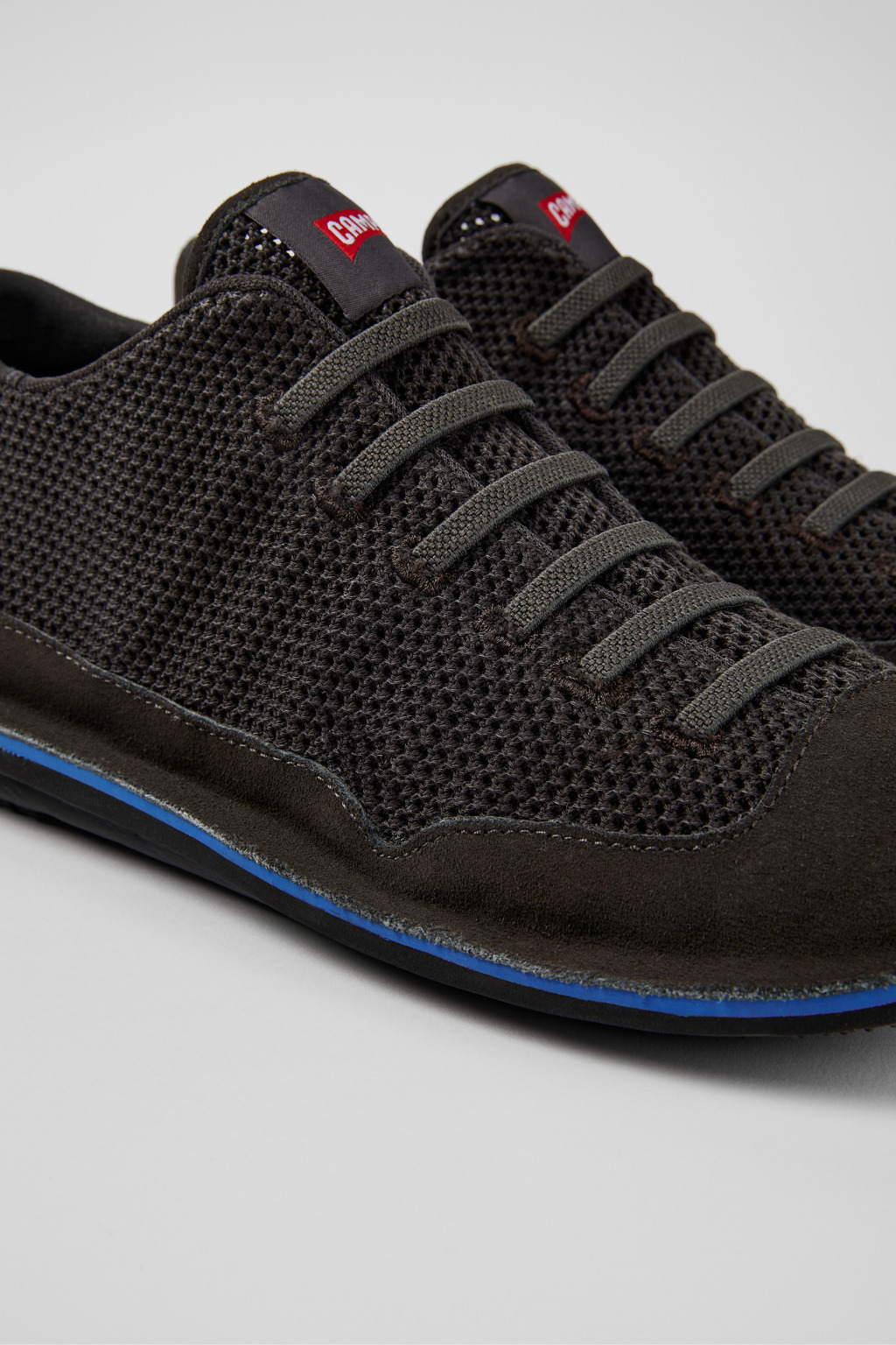 Beetle Gray Textile and Nubuck Leather Ankle Boots for Men.