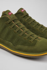 Beetle Green Textile/Nubuck Basket Bootie for Men