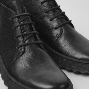Ground MICHELIN Black lace up ankle boot for men