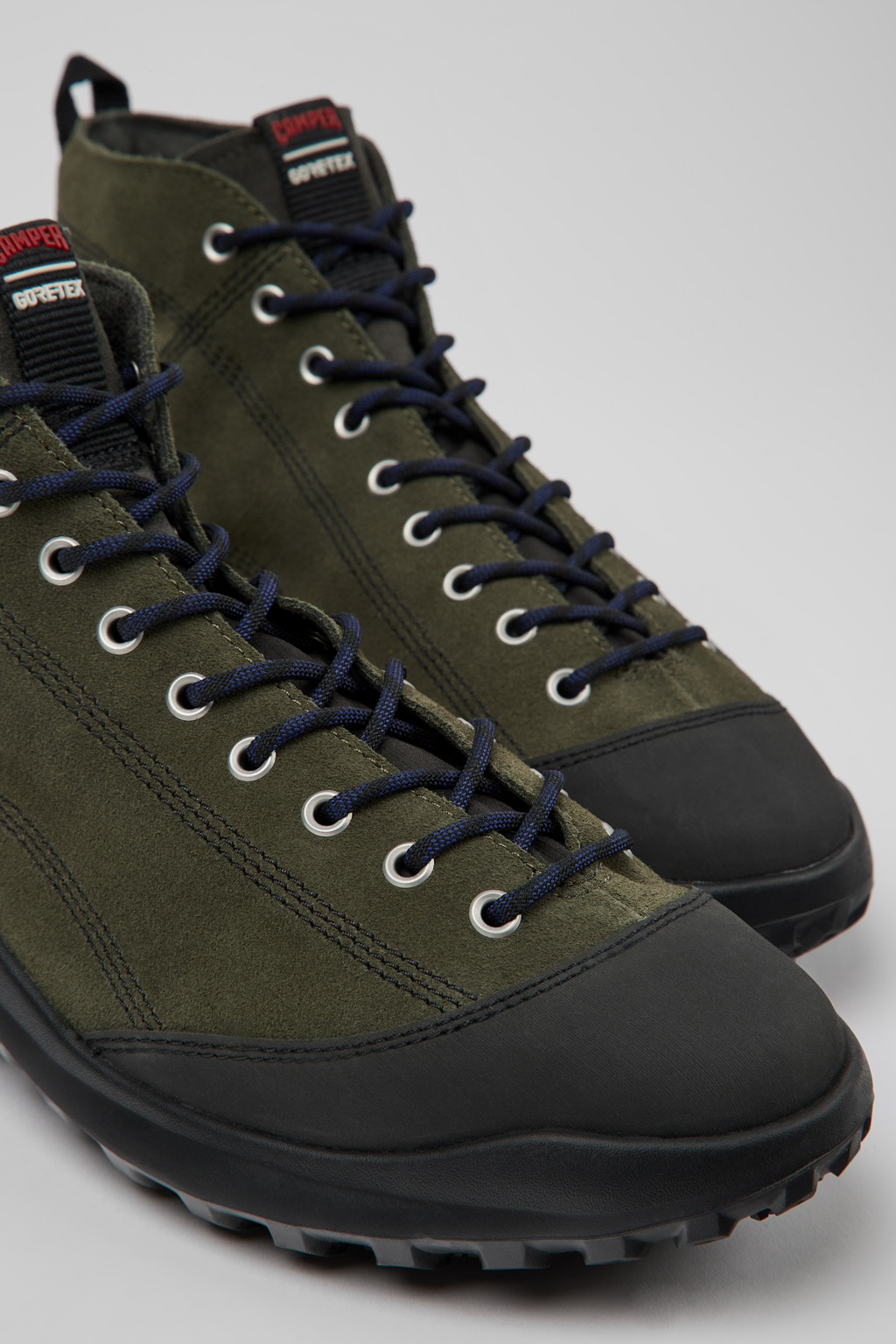 CRCLR GORE-TEX Green nubuck and textile ankle boots for men