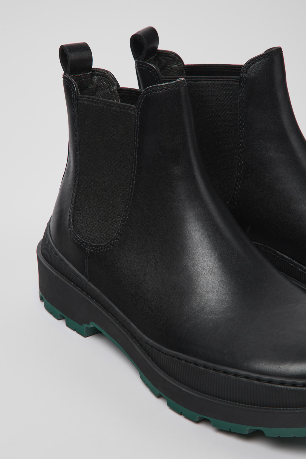Brutus Trek MICHELIN Black leather ankle boots for men