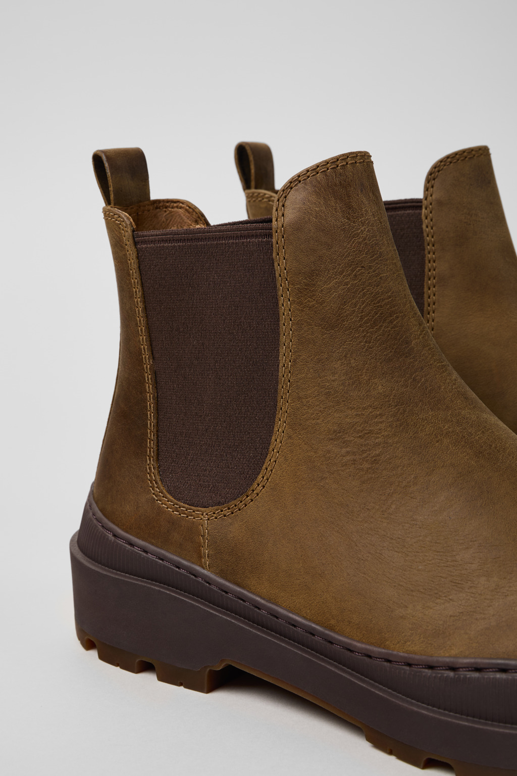 Brutus Trek MICHELIN Brown nubuck ankle boots for men