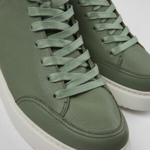 Runner K21 Green leather sneakers for men