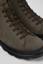 Brutus Dark green nubuck ankle boots for men