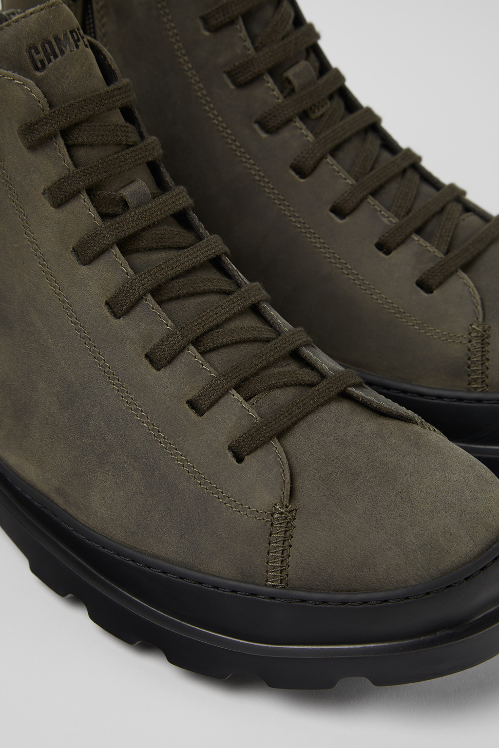 Brutus Dark green nubuck ankle boots for men