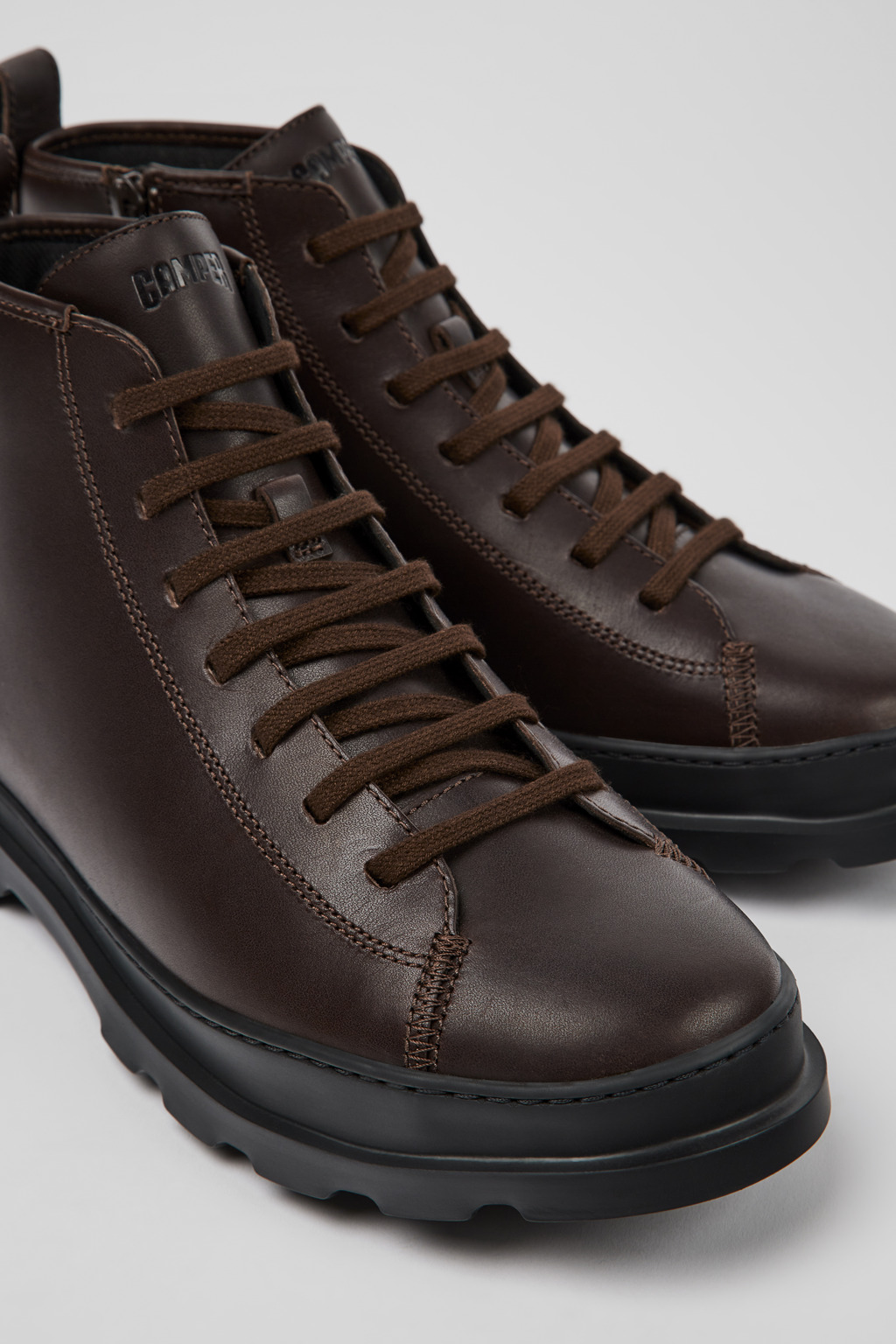Brutus Dark brown leather ankle boots for men