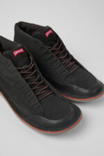 Beetle PrimaLoft® Gray textile and leather ankle boots for men
