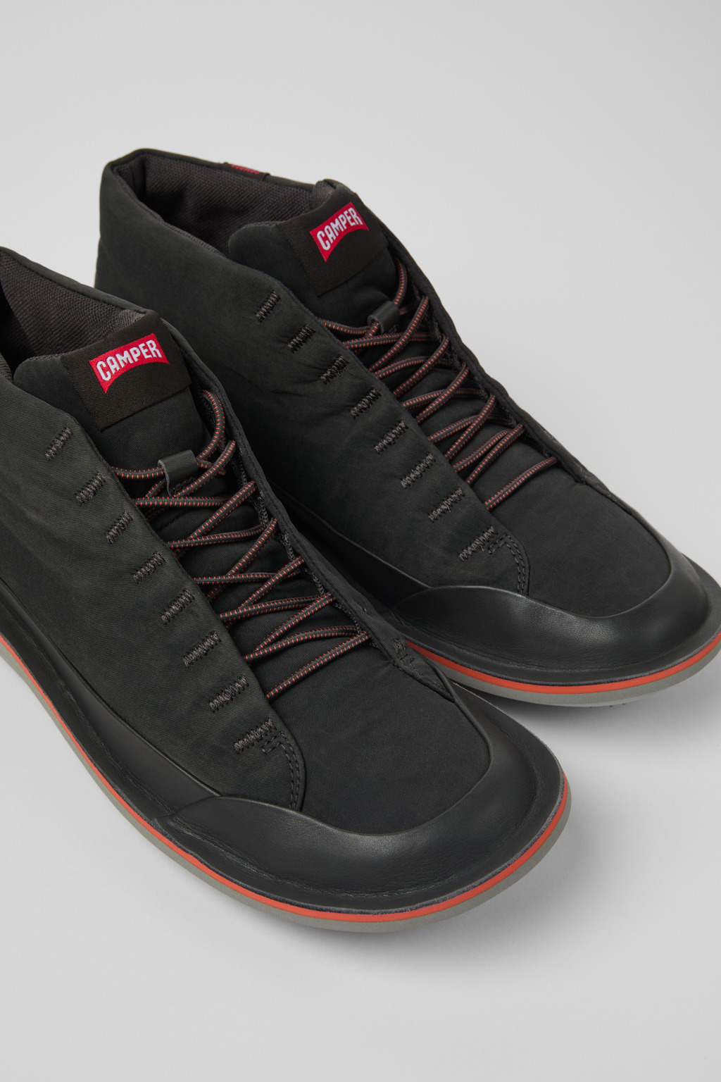 Beetle PrimaLoft® Gray textile and leather ankle boots for men
