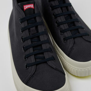 Peu Roda Black recycled cotton sneakers for men