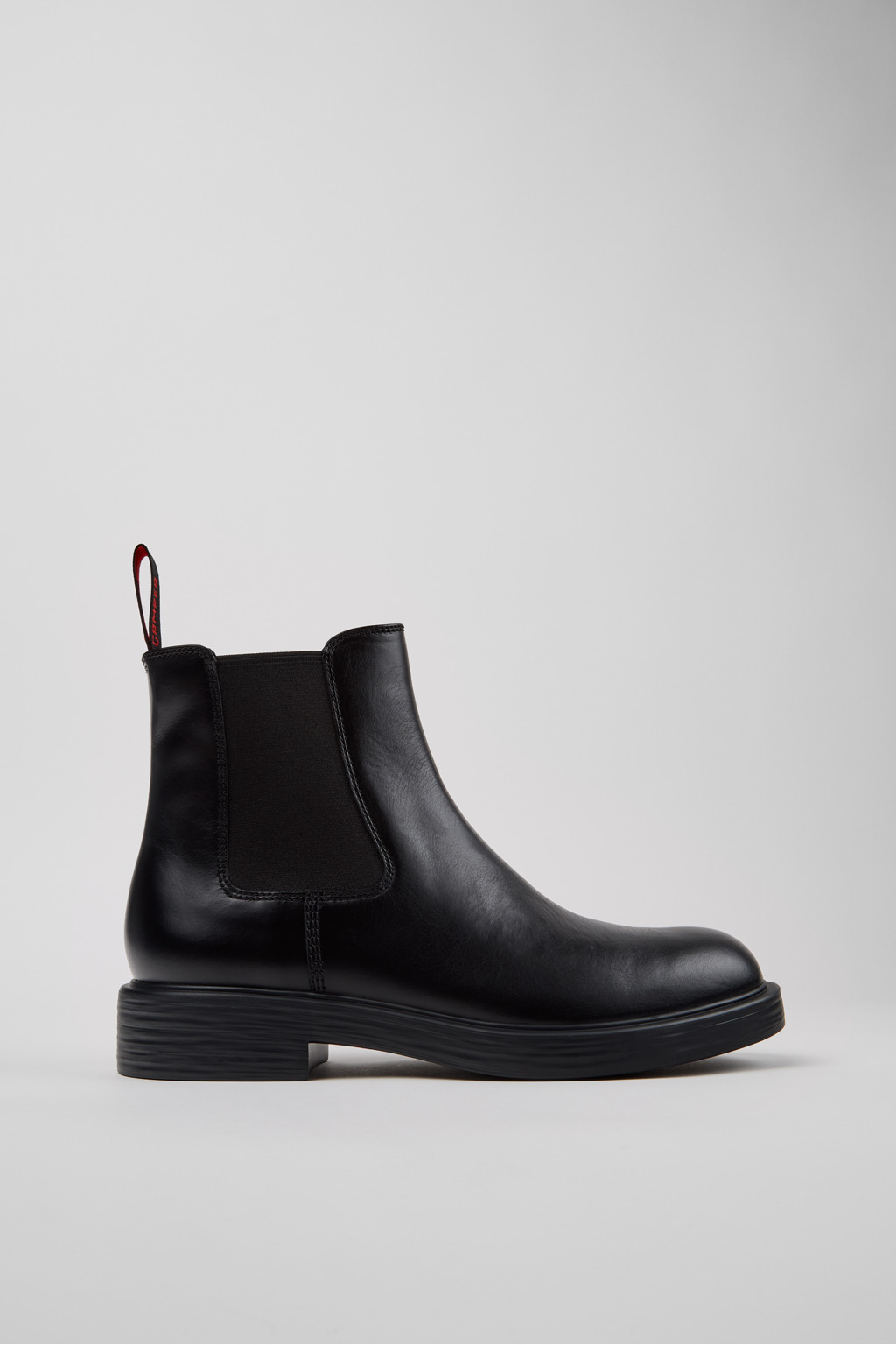 Dean Black Leather Ankle Boots for Men.