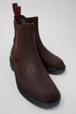 Dean Brown Nubuck Ankle Boots for Men.