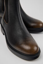 Dean Black Leather Ankle Boots for Men.